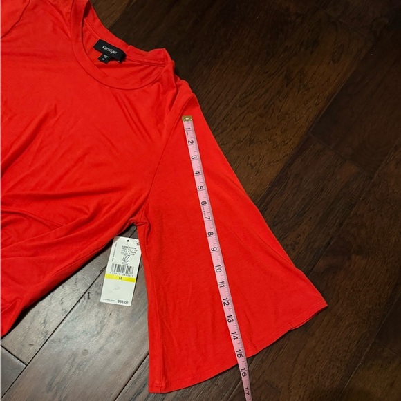Karen Kane Red Soft Twist Front Top Size Medium 3/4 Bell Sleeves NWT - Picture 5 of 10